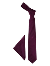 Purple Striped Necktie & Pocket Square Giftset - TOSSIDO