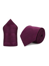 Purple Striped Necktie & Pocket Square Giftset - TOSSIDO
