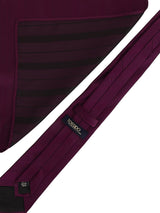 Purple Striped Necktie & Pocket Square Giftset - TOSSIDO
