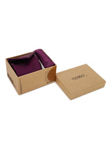 Purple Striped Necktie & Pocket Square Giftset - TOSSIDO