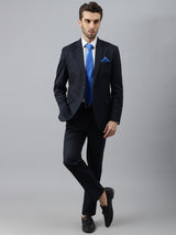 Royal Blue Striped Necktie & Pocket Square Giftset - TOSSIDO