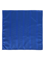 Royal Blue Striped Necktie & Pocket Square Giftset - TOSSIDO