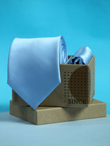 Sky Shine Necktie & Pocket Square - TOSSIDO