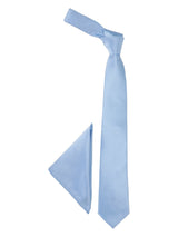Sky Shine Necktie & Pocket Square - TOSSIDO