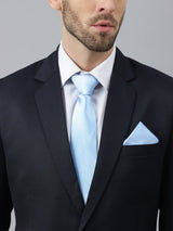 Sky Shine Necktie & Pocket Square - TOSSIDO