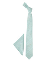 Turquoise Anchor Necktie & Pocket Square Giftset - TOSSIDO