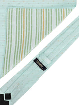Turquoise Anchor Necktie & Pocket Square Giftset - TOSSIDO