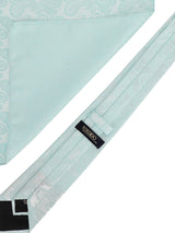 Turquoise Paisley Necktie & Pocket Square Giftset - TOSSIDO
