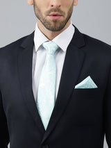 Turquoise Paisley Necktie & Pocket Square Giftset - TOSSIDO