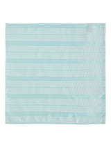 Turquoise Striped Necktie & Pocket Square Giftset - TOSSIDO