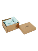 Turquoise Striped Necktie & Pocket Square Giftset - TOSSIDO