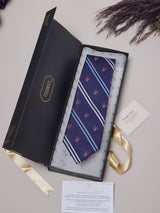 Blue Stripes Teflon Silk Necktie