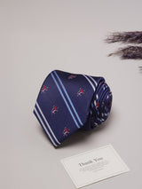 Blue Stripes Teflon Silk Necktie