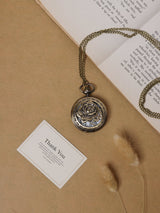 Sculpted Rose Pocket Watch