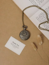 Floral Steam Train Pocket Watch