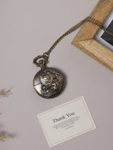 Embossed Steam Locomotive Pocket Watch