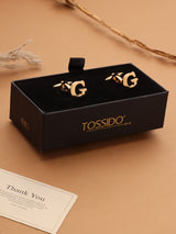 Golden Alphabet G Cufflink
