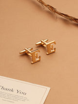 Golden Alphabet E Cufflink