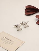 Silver Alphabet K Cufflink