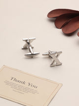 Silver Alphabet X Cufflink