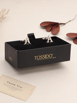 Silver Alphabet A Cufflink