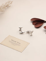 Silver Alphabet Y Cufflink