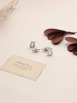 Silver Alphabet B Cufflink