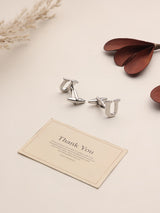 Silver Alphabet U Cufflink