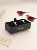 Silver Alphabet U Cufflink