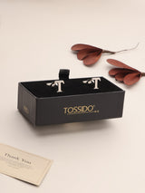 Silver Alphabet T Cufflink