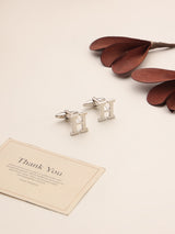 Silver Alphabet H Cufflink