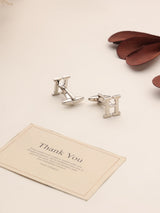 Silver Alphabet H Cufflink