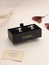 Silver Alphabet E Cufflink