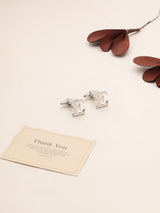 Silver Alphabet E Cufflink