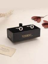 Silver Alphabet O Cufflink