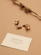 Golden Alphabet C Cufflink