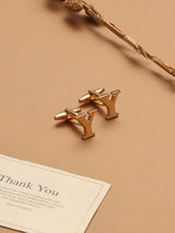 Golden Alphabet Y Cufflink