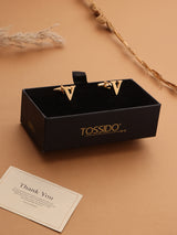 Golden Alphabet V Cufflink