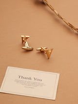Golden Alphabet V Cufflink