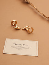 Golden Alphabet O Cufflink