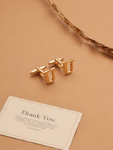 Golden Alphabet U Cufflink