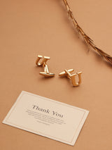 Golden Alphabet U Cufflink