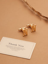 Golden Alphabet N Cufflink