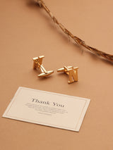 Golden Alphabet N Cufflink