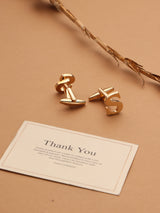 Golden Alphabet S Cufflink