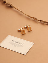 Golden Alphabet Q Cufflink