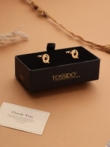 Golden Alphabet Q Cufflink
