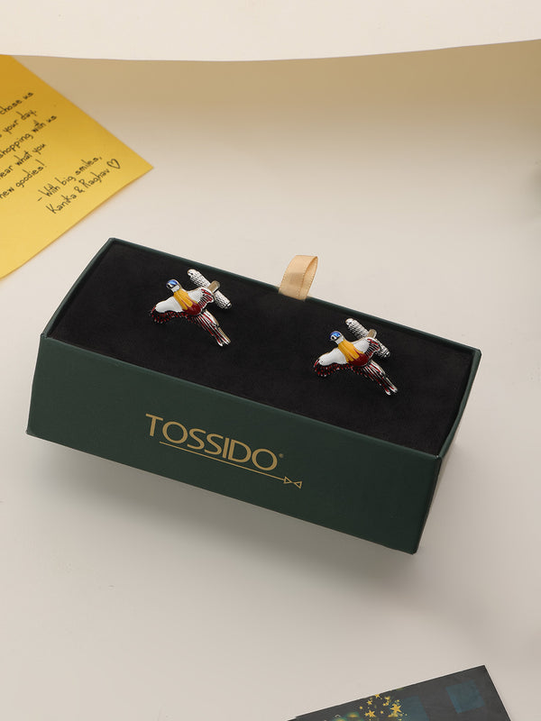 Multicolor Bird Cufflinks