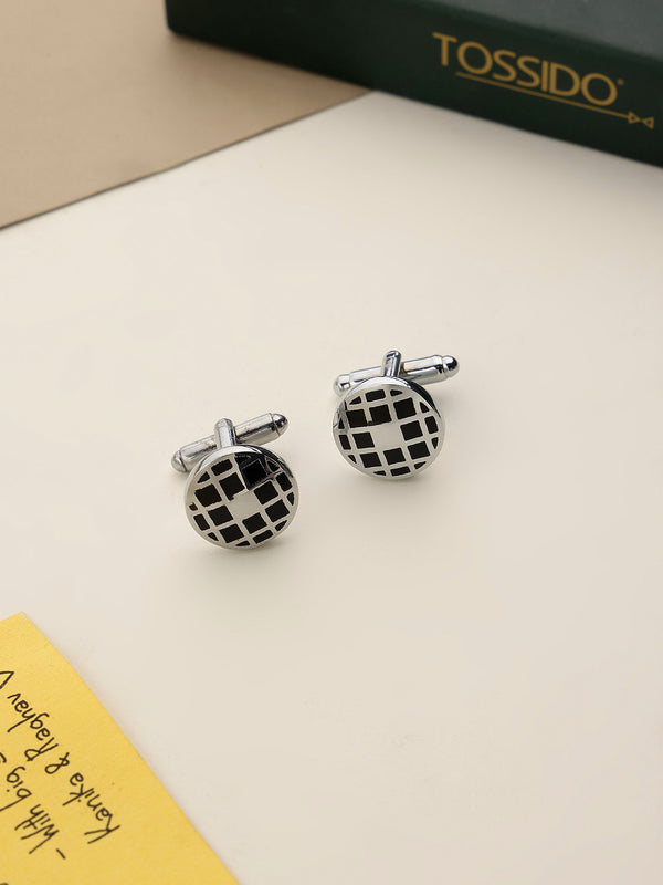 Black Check Cufflinks