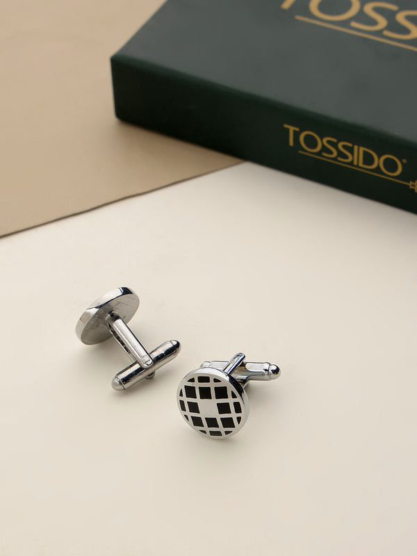 Black Check Cufflinks